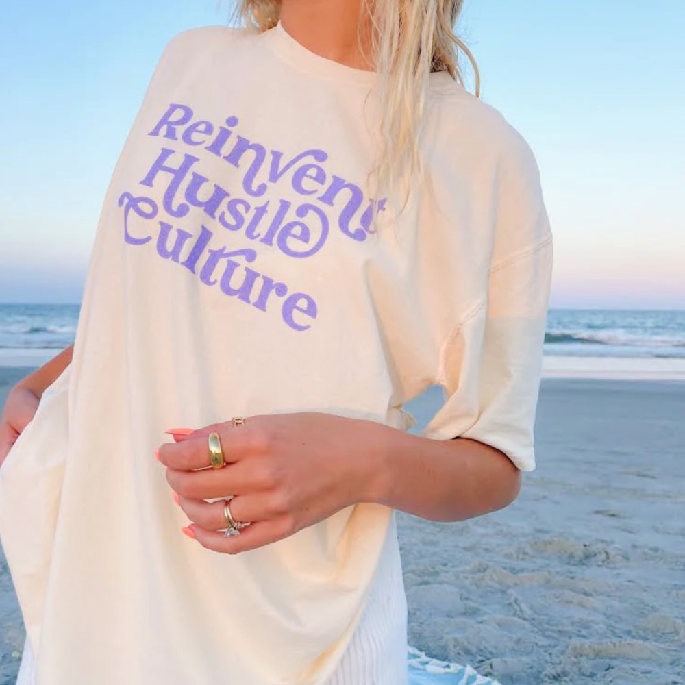 Comfort Colors “Reinvent Hustle Culture” Screenprinted Graphic Tee